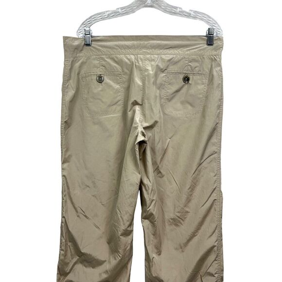 Weekend Max Mara Womens Pants Relaxed SportDrawstring Rolled Button Hem Beige W8 - Picture 7 of 7